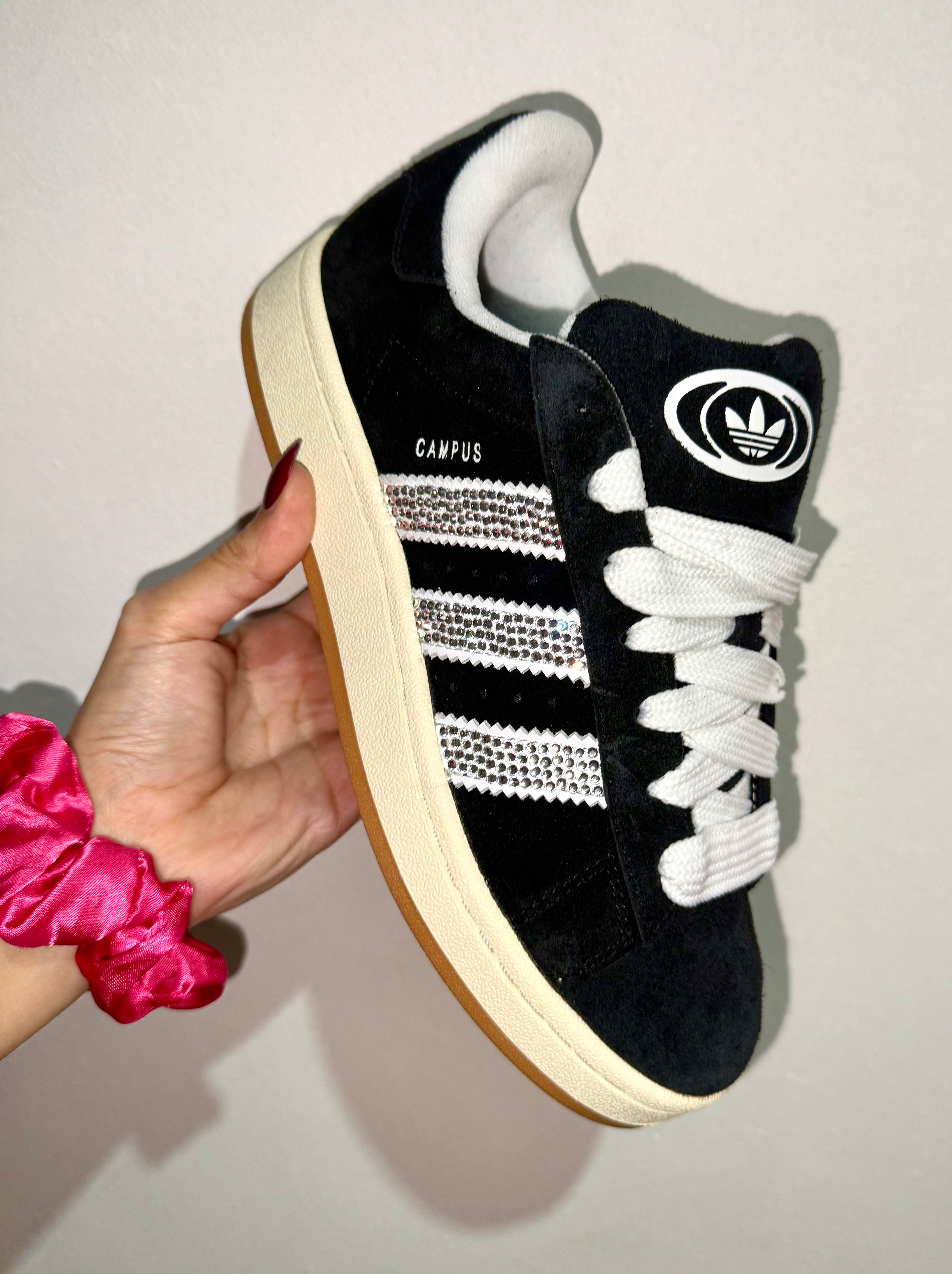 Adidas Campus Black con Brillantini