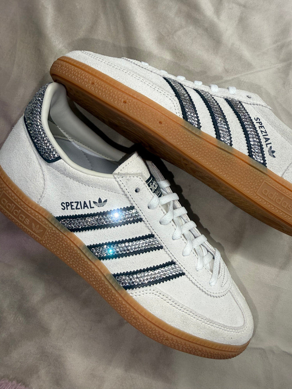 Scarpe Adidas Spezial Aluminium con Brillantini argento
