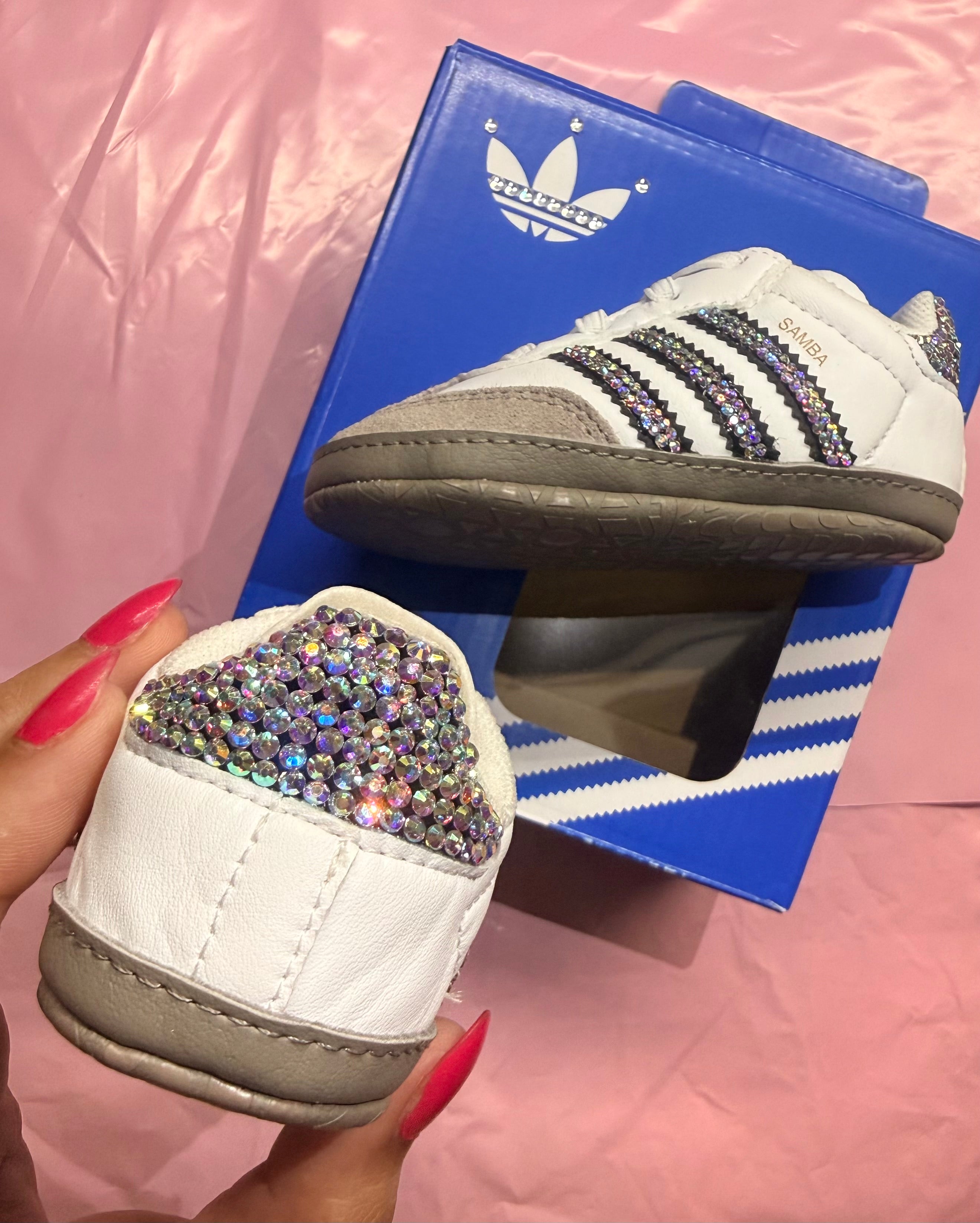Adidas Samba Diamond Baby personalizzate con Brillantini cangianti