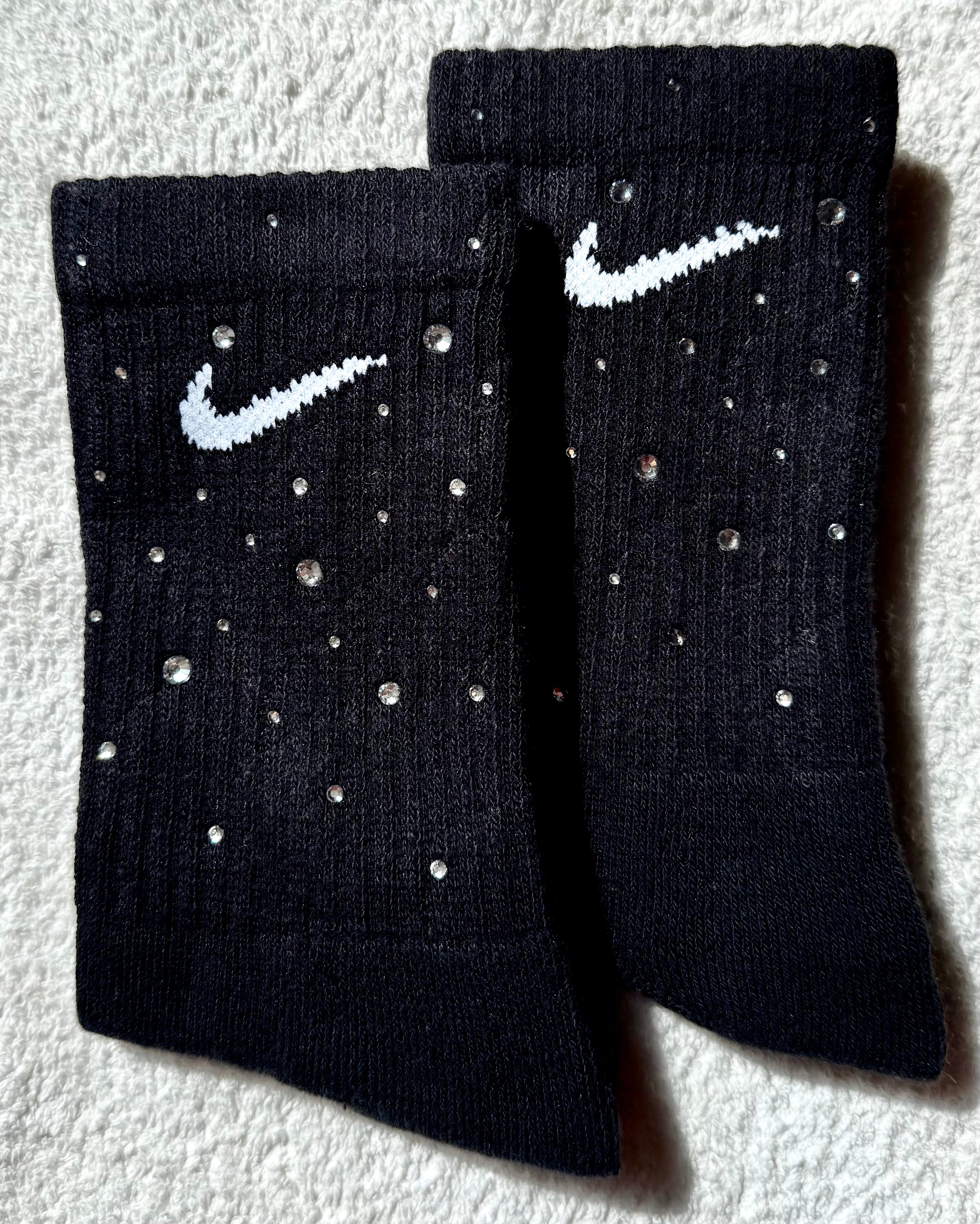 Calzini Nike Neri con Brillantini Argento