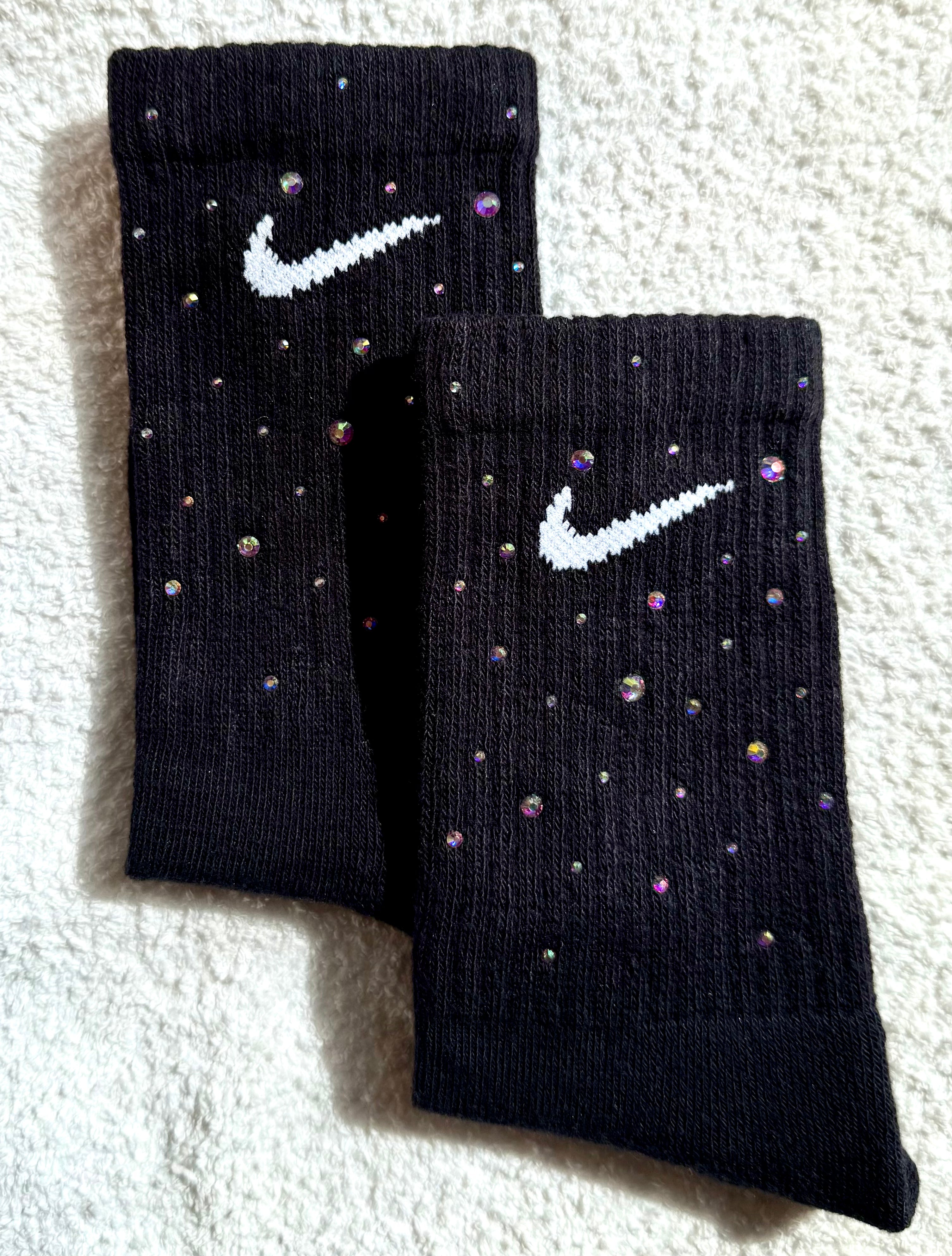 Calzini Nike Neri con Brillantini Cangianti