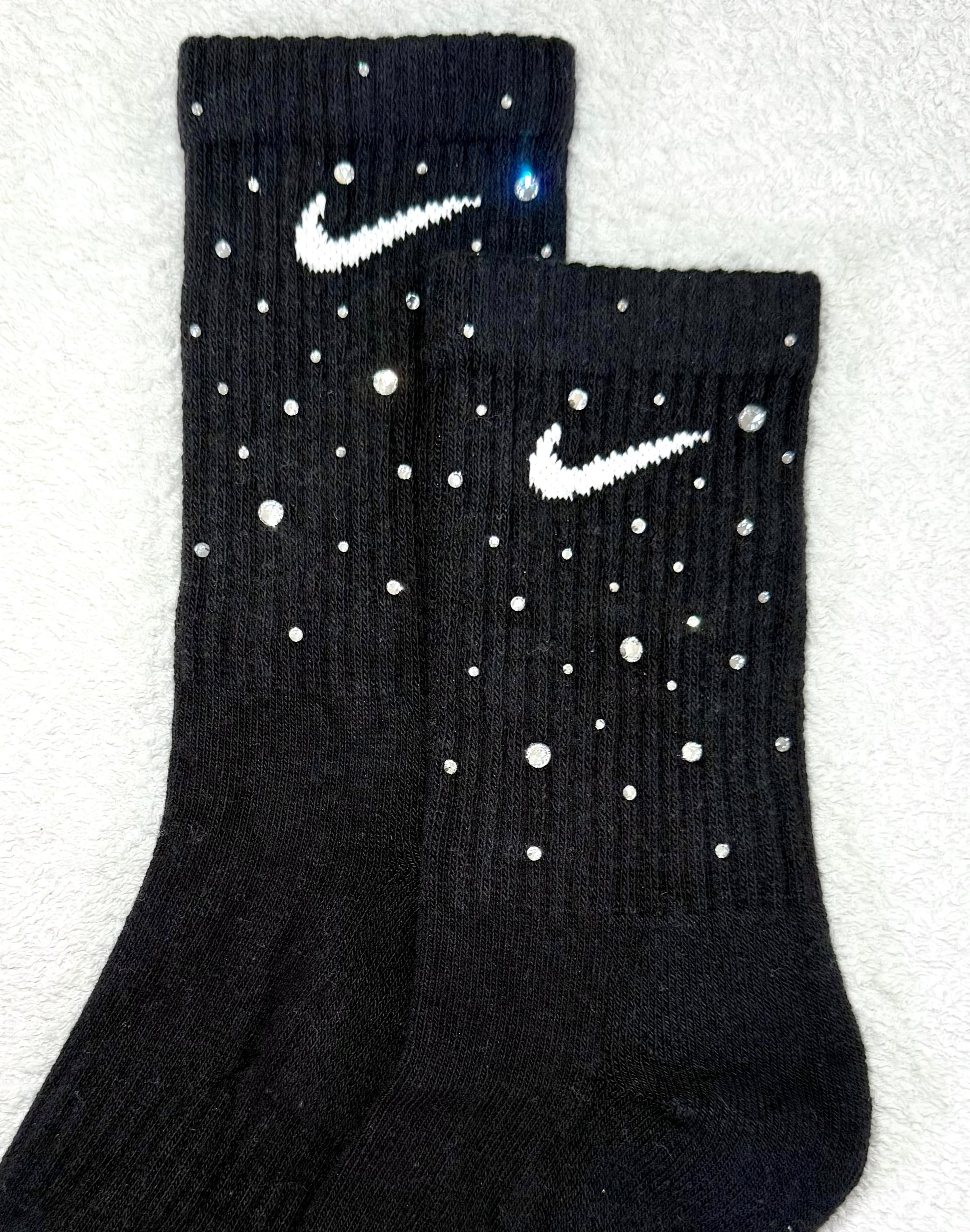 Calzini Nike Neri con Brillantini Argento