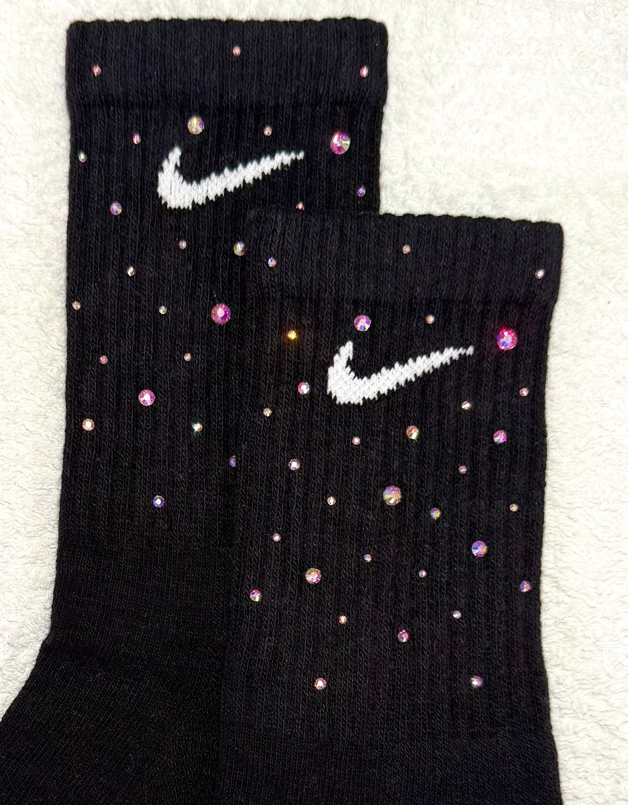 Calzini Nike Neri con Brillantini Cangianti