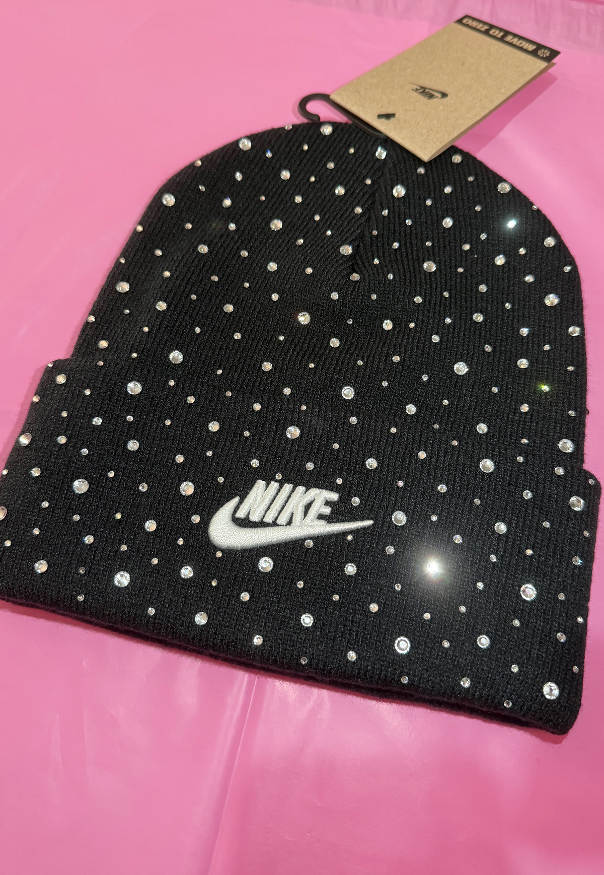 Berretto Nike personalizzato con brillantini argento
