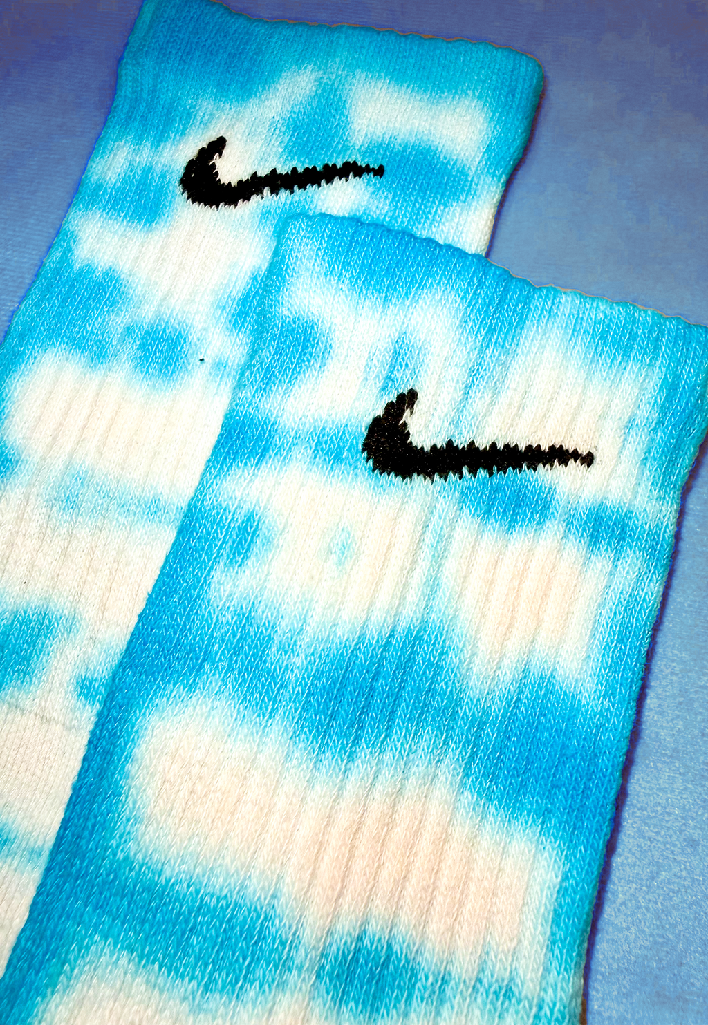 Calzini Nike Tie dye celesti