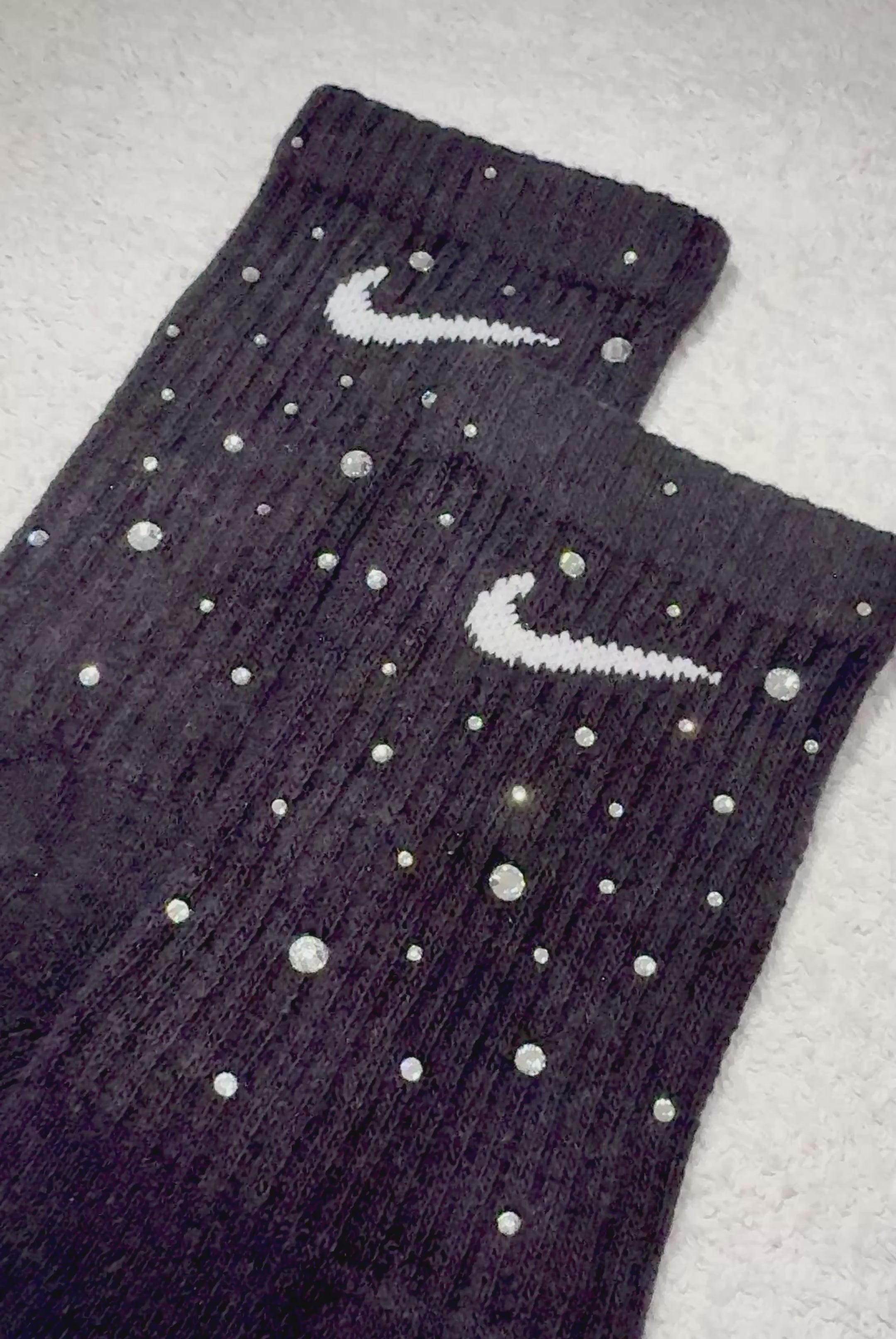Calzini Nike Neri con Brillantini Argento