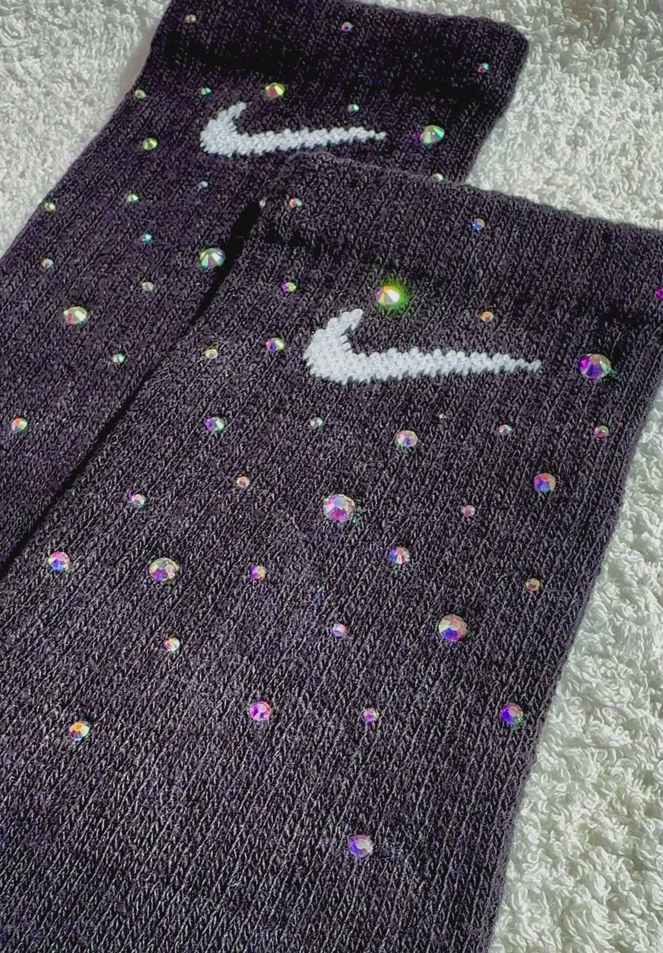 Calzini Nike Neri con Brillantini Cangianti