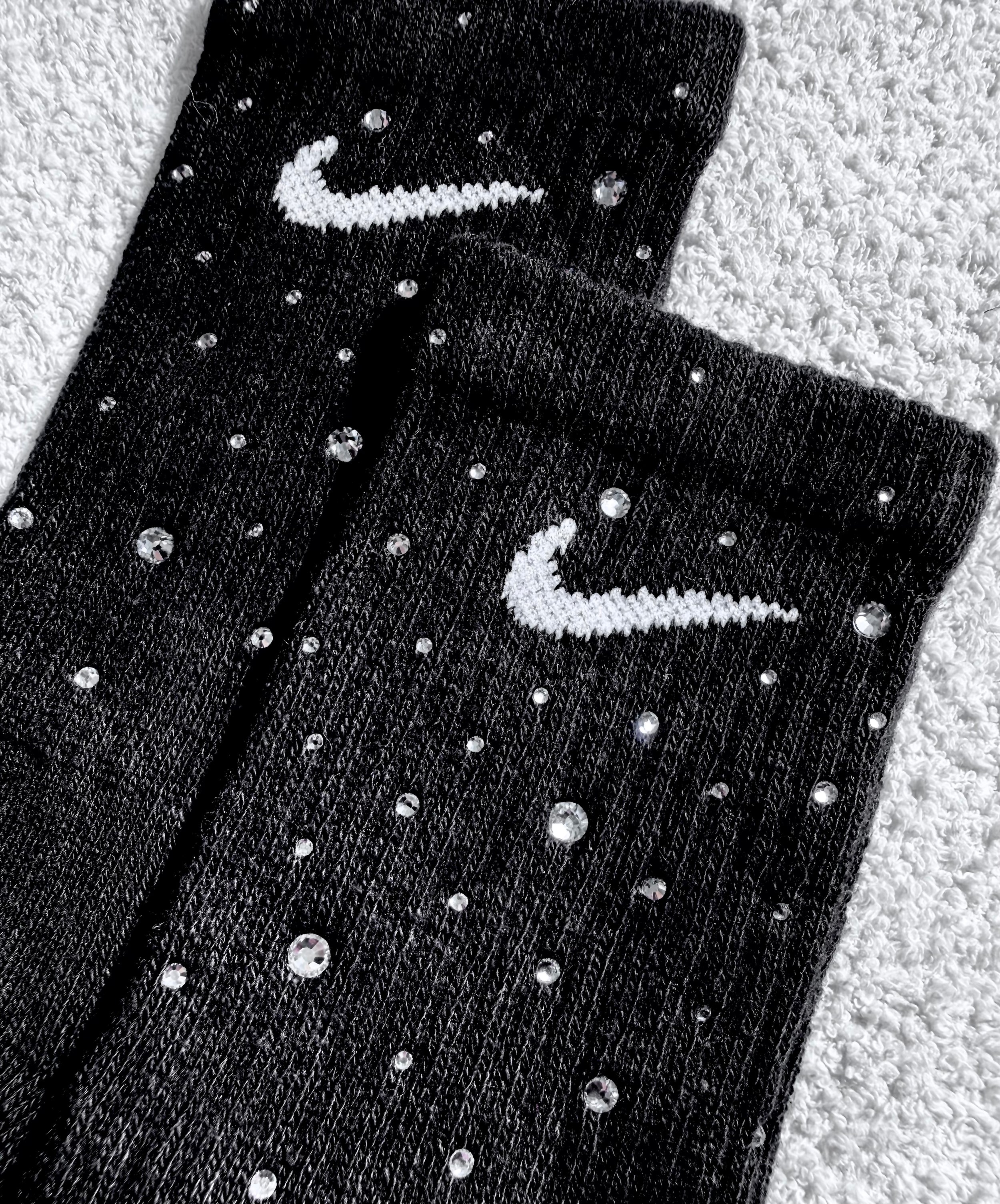Calzini Nike Neri con Brillantini Argento