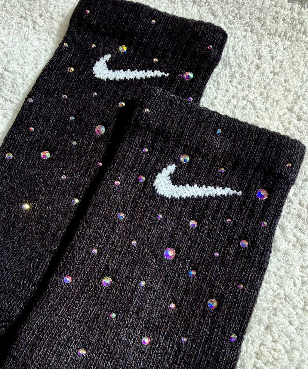 Calzini Nike Neri con Brillantini Cangianti