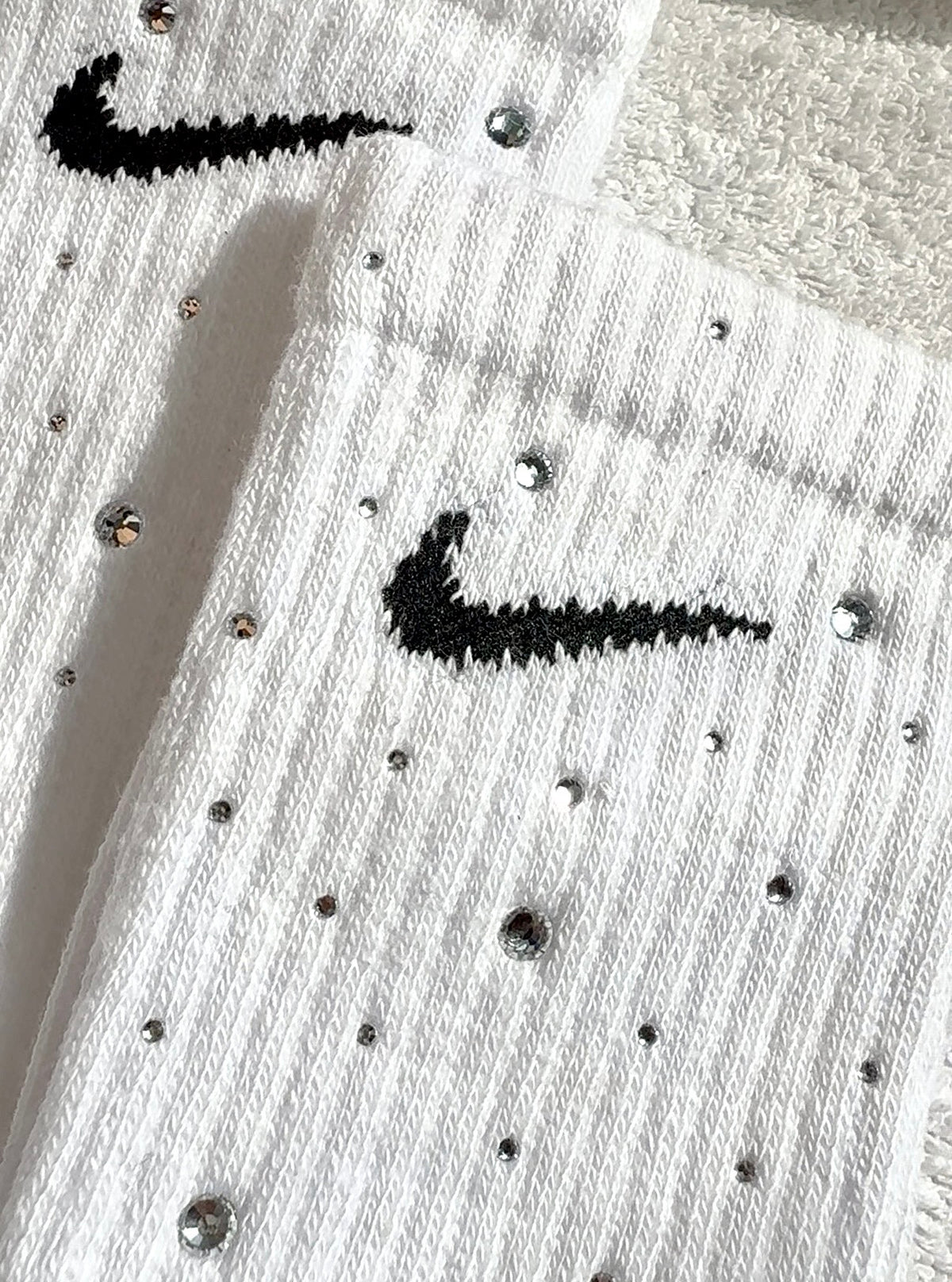 Calzini Nike bianchi con Brillantini Argento